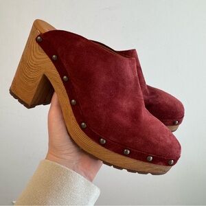 Kork-Ease Sudbury Clog in Burgundy Suede Size 7